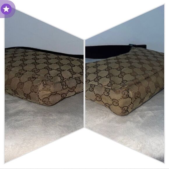 Authentic GUCCI GG Logo Crossbody Brown - Picture 6 of 15